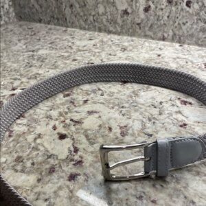 Grey braided stretch belt